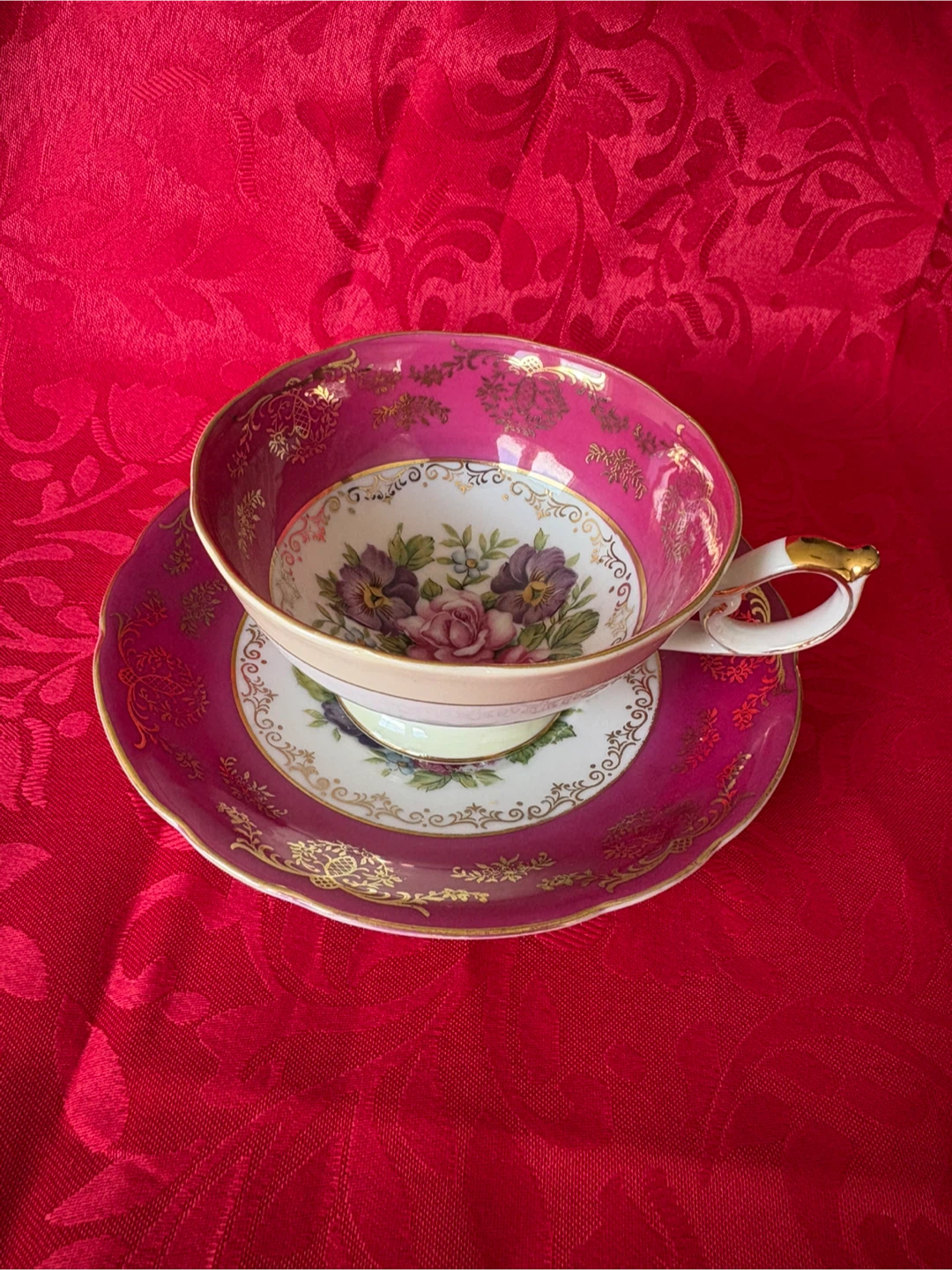 Shafford Hand Decorated Teacup and Saucer Set - photo 2