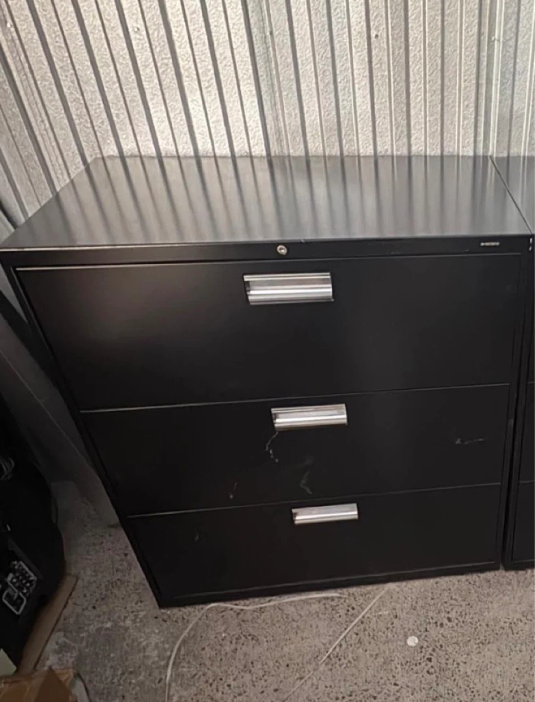 Black 3-Drawer Filing Cabinet