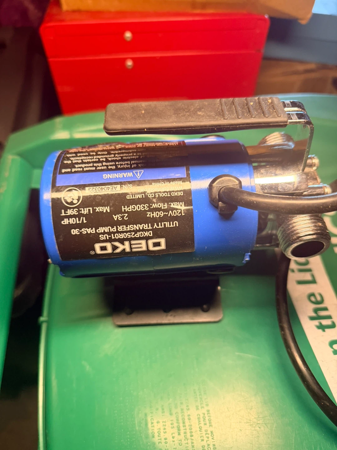 DEKO Utility Transfer Pump PAS-30 - photo 3