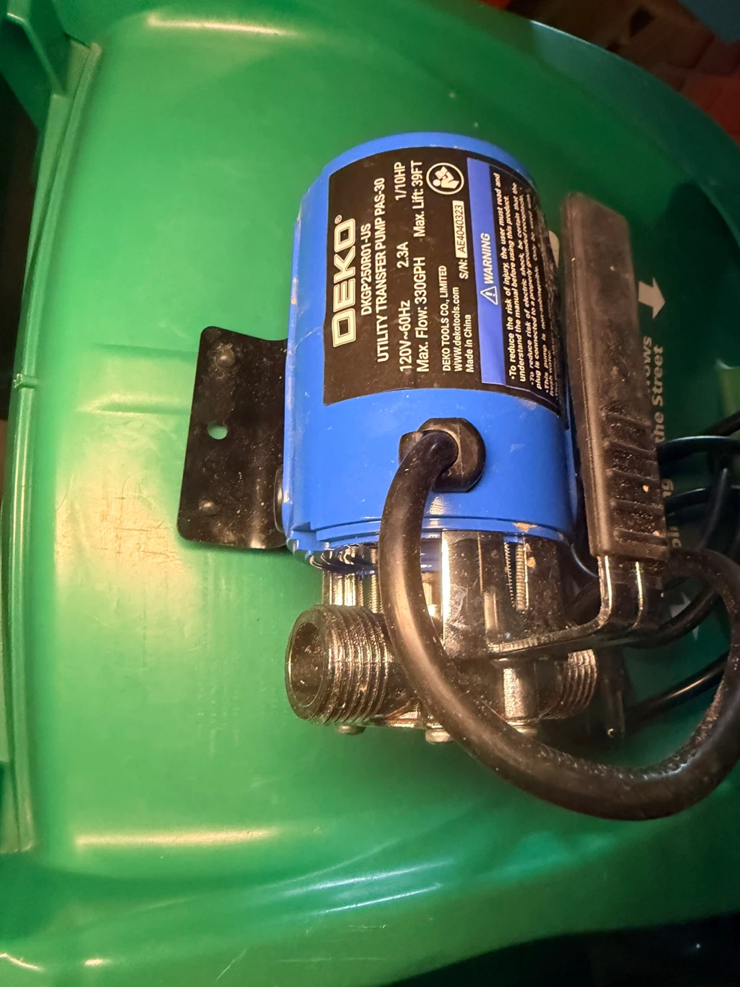 DEKO Utility Transfer Pump PAS-30 - photo 2