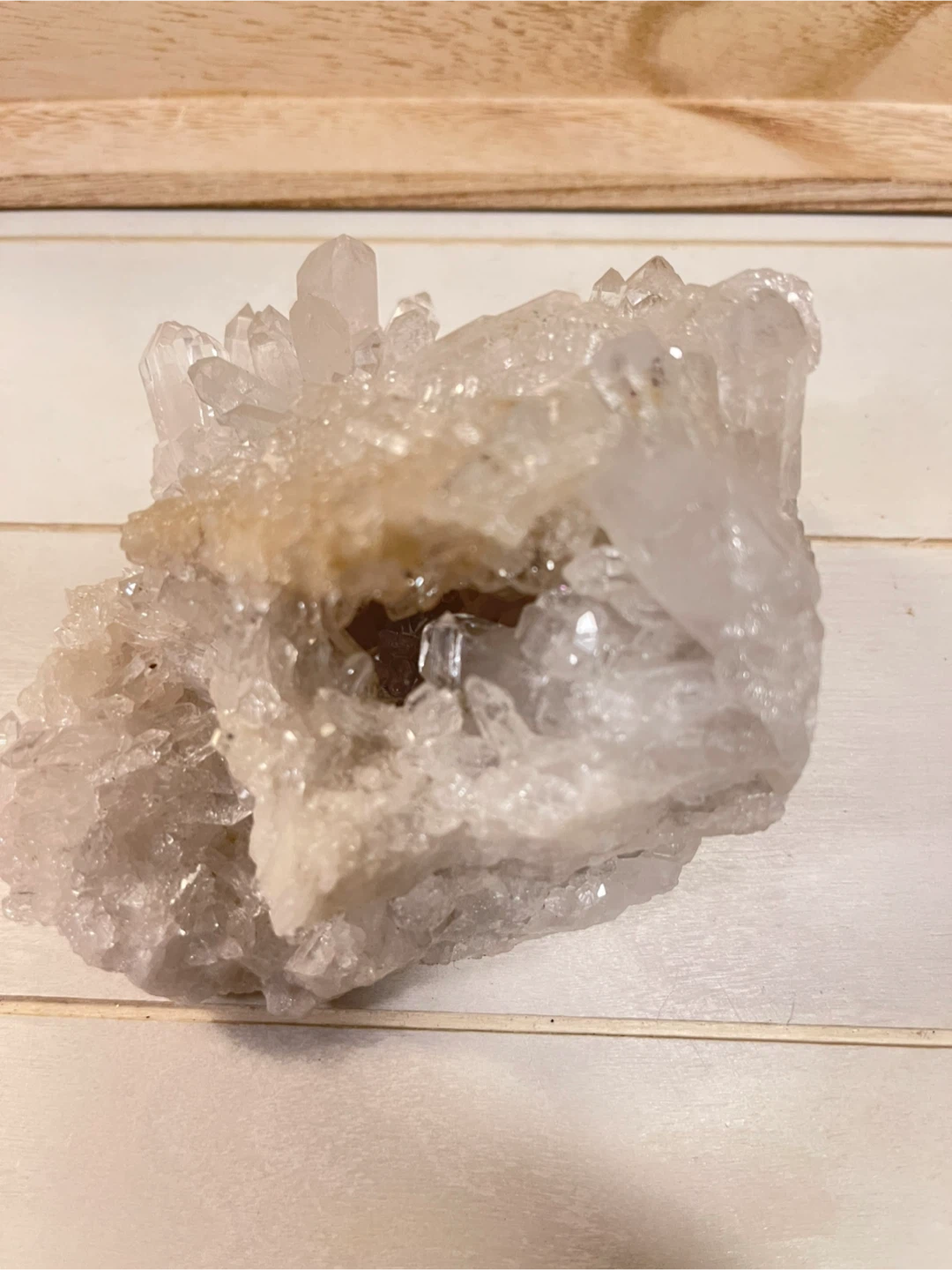 Clear Quartz Geode Crystal Cluster - photo 3