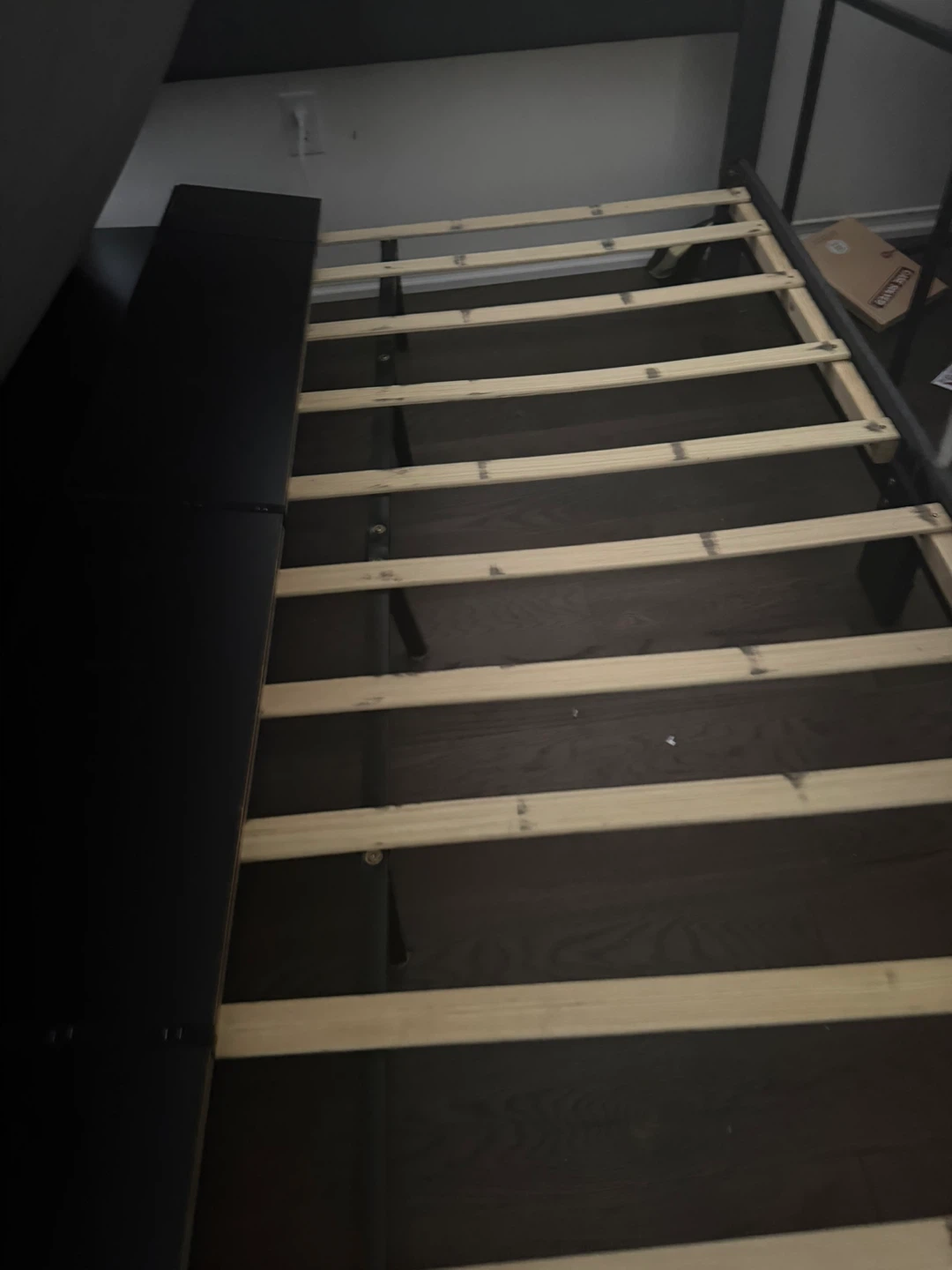 Grey Fabric Headboard and Bed Frame - photo 2