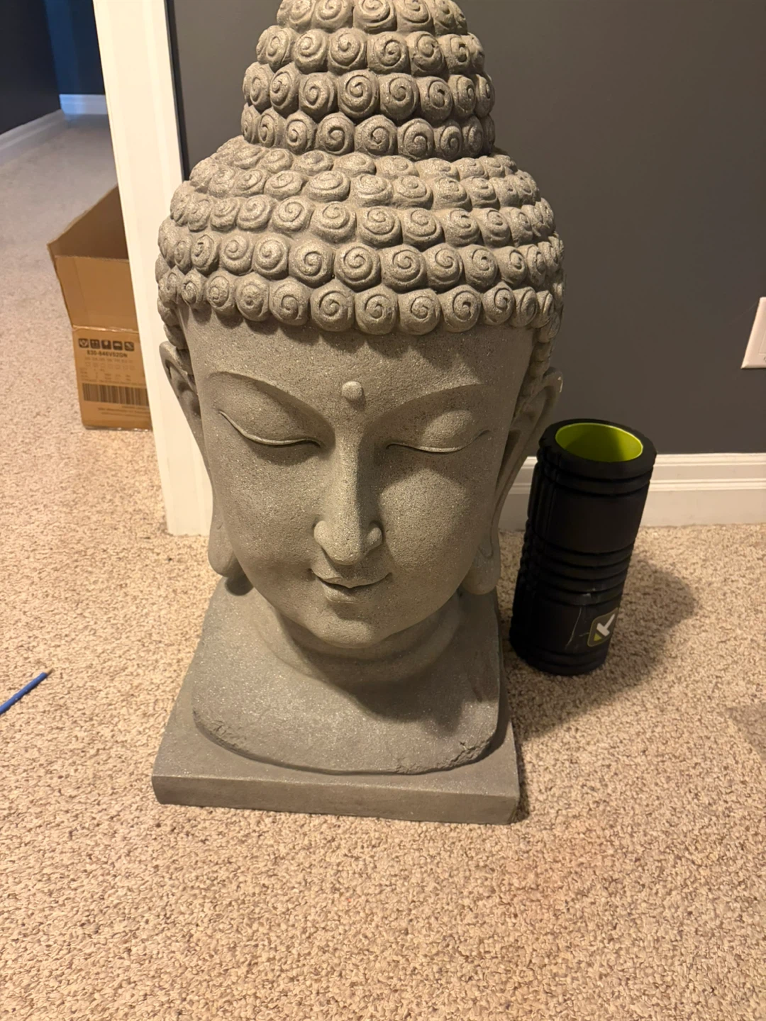 Large Stone Buddha Head Statue
