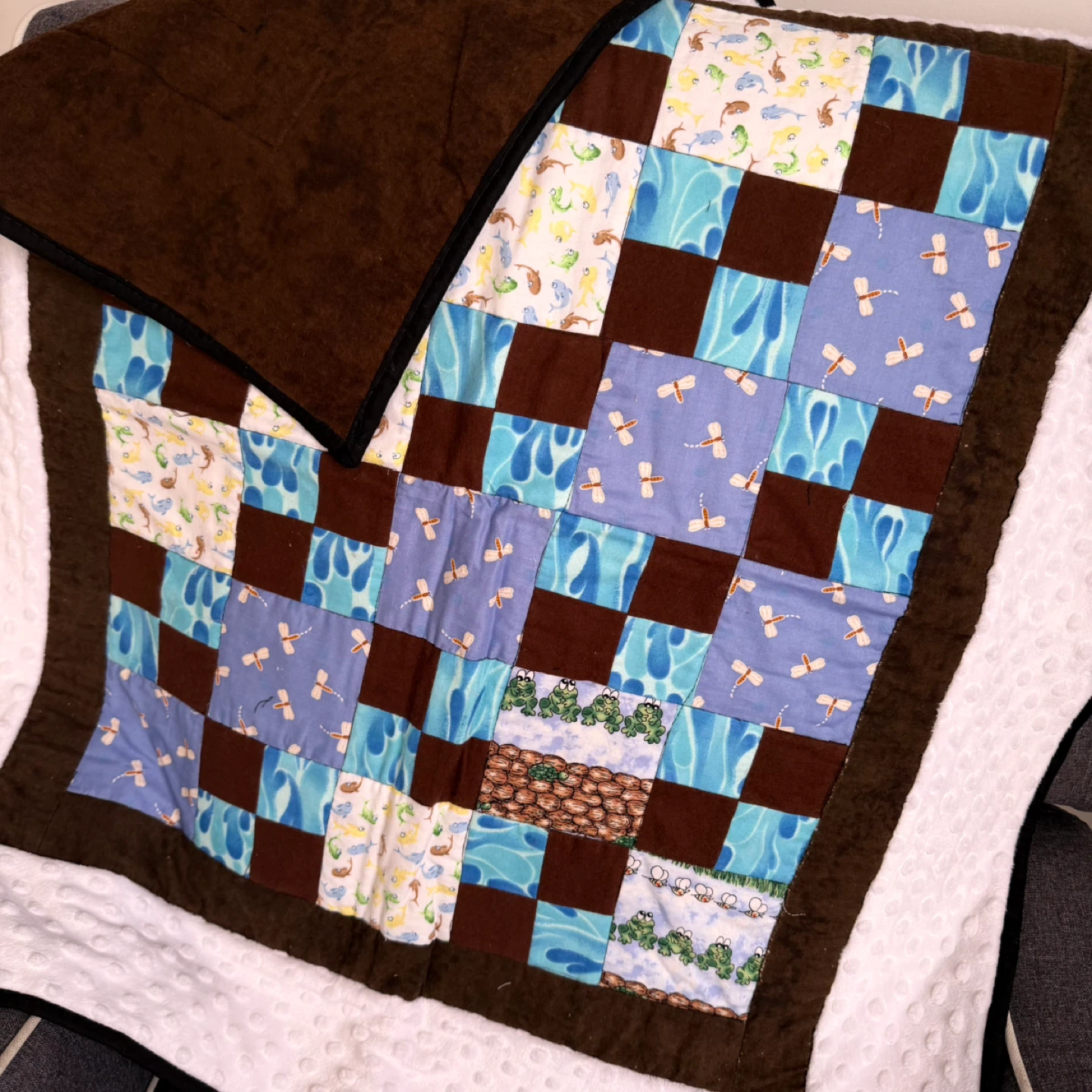 Handmade Baby Quilt with Assorted Cute Prints - photo 3