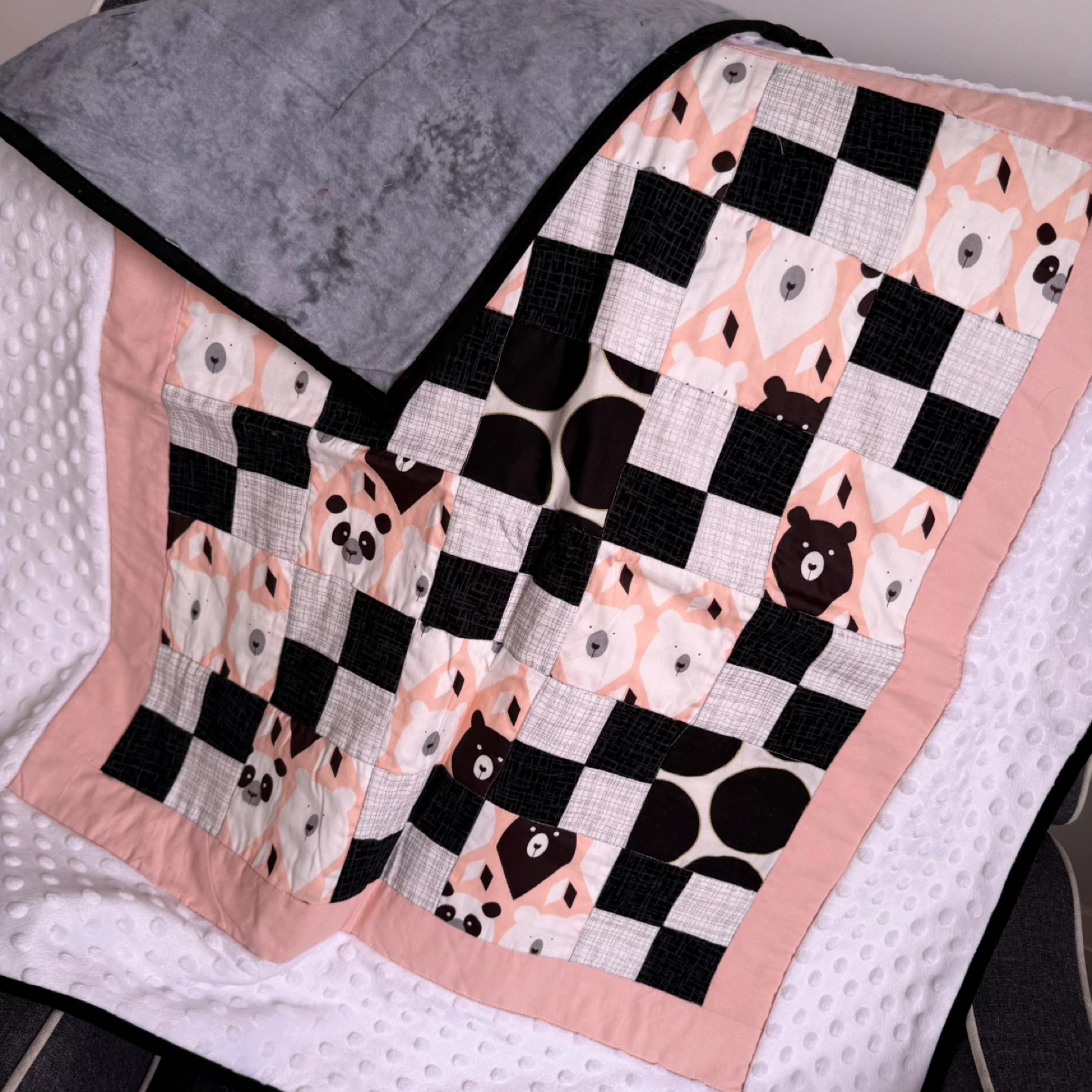 Handmade Baby Quilt with Assorted Cute Prints - photo 5