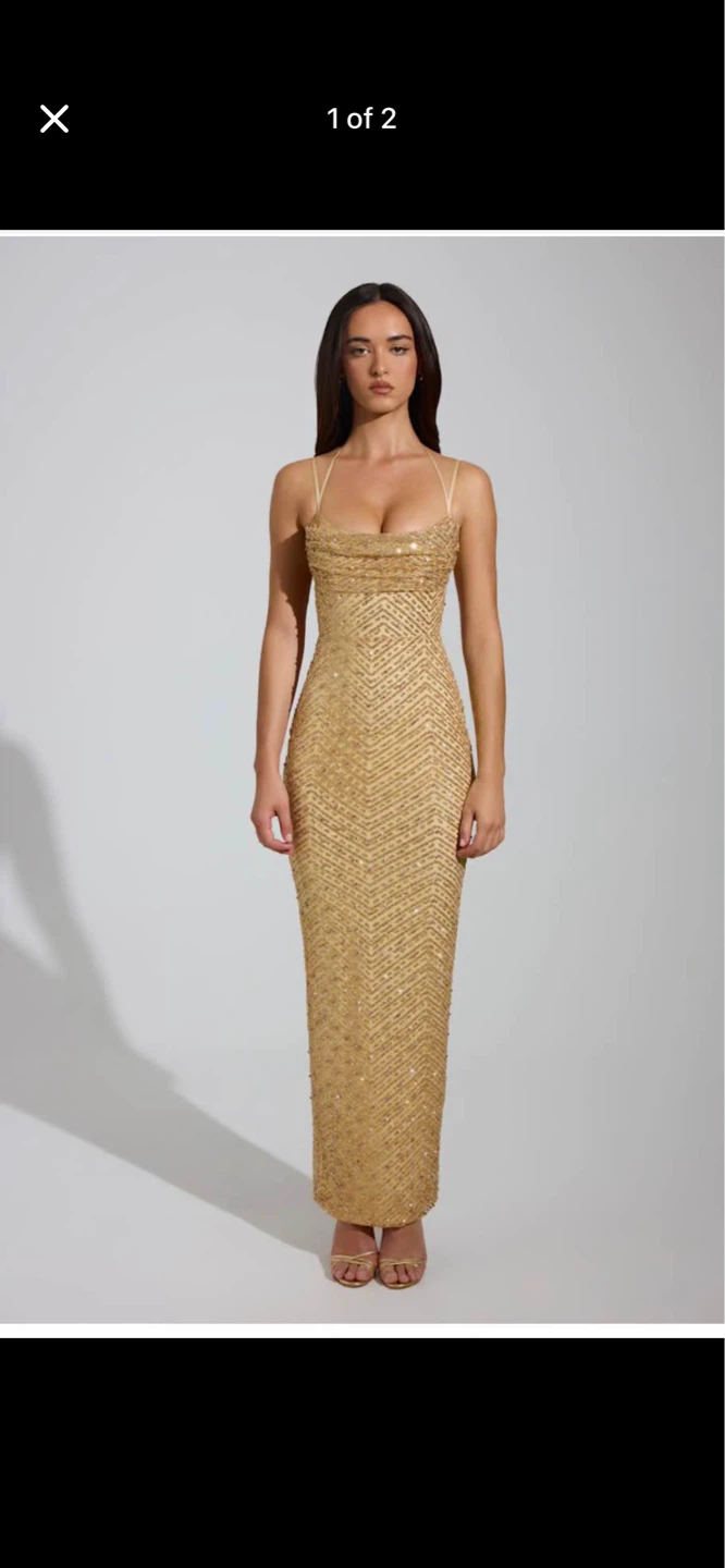 Oh Polly gold dress