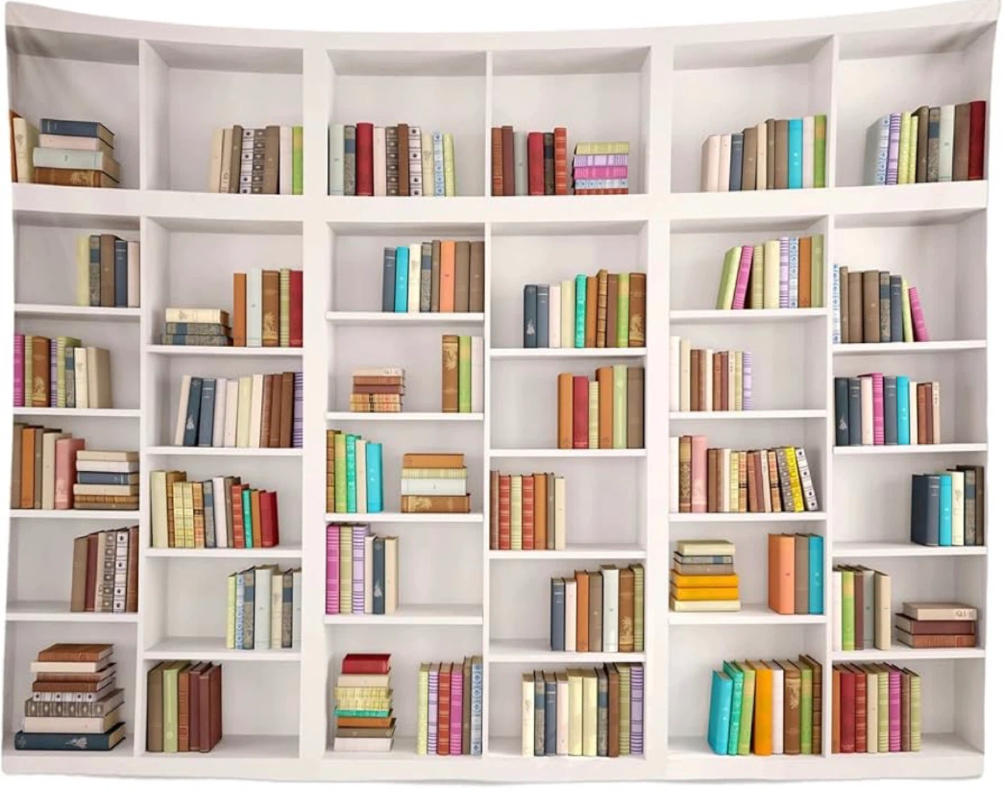 BACKDROP Bookshelf Tapestry Wall Hanging 7x5FT