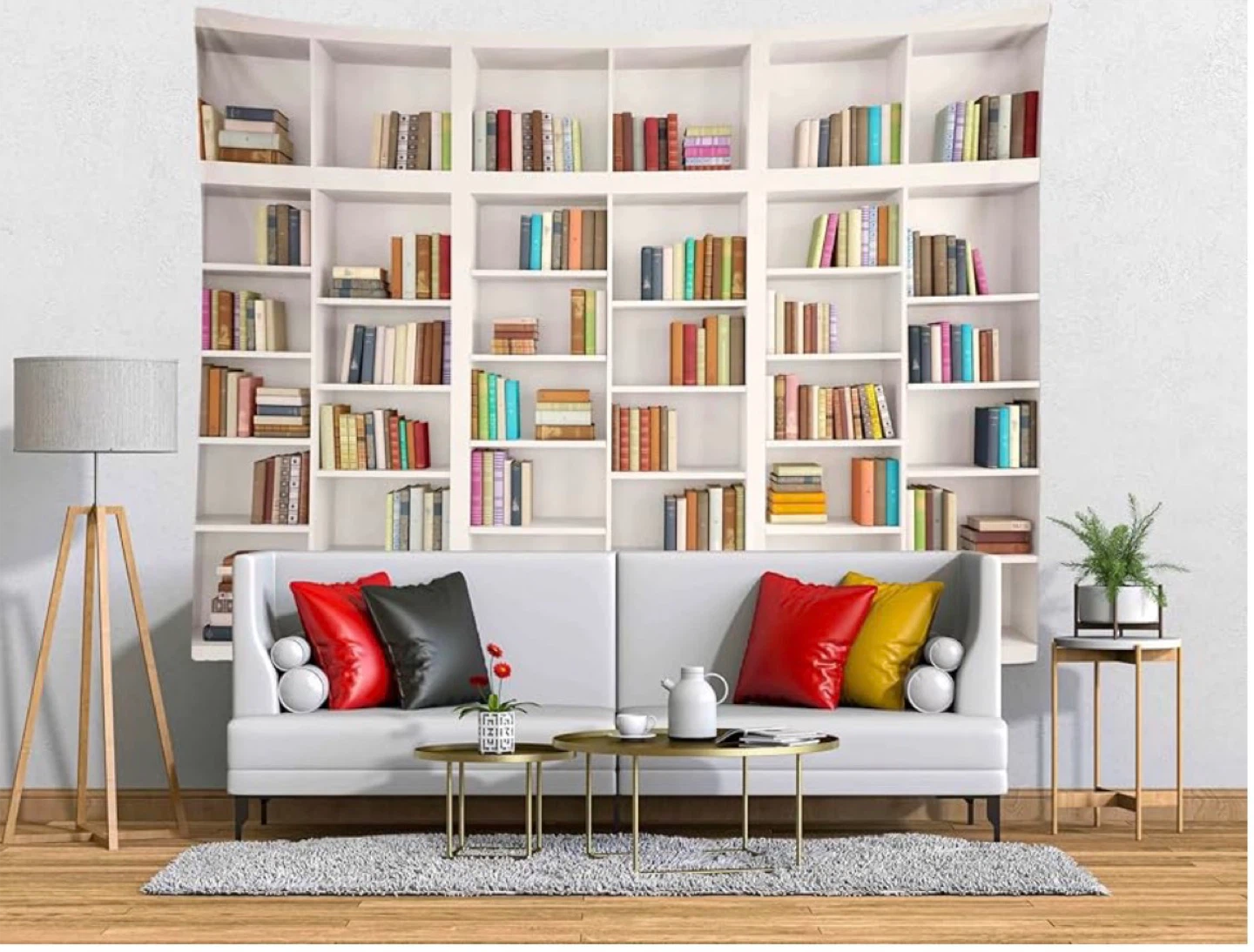 BACKDROP Bookshelf Tapestry Wall Hanging 7x5FT - photo 2