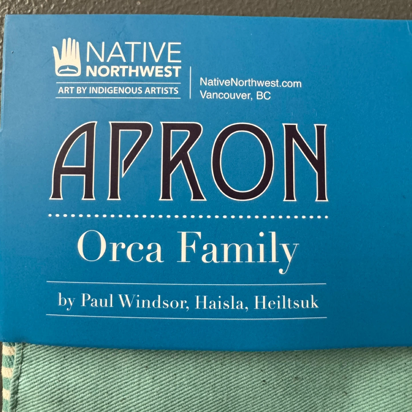 Native Northwest Orca Family Apron BNWT Adult size - photo 2