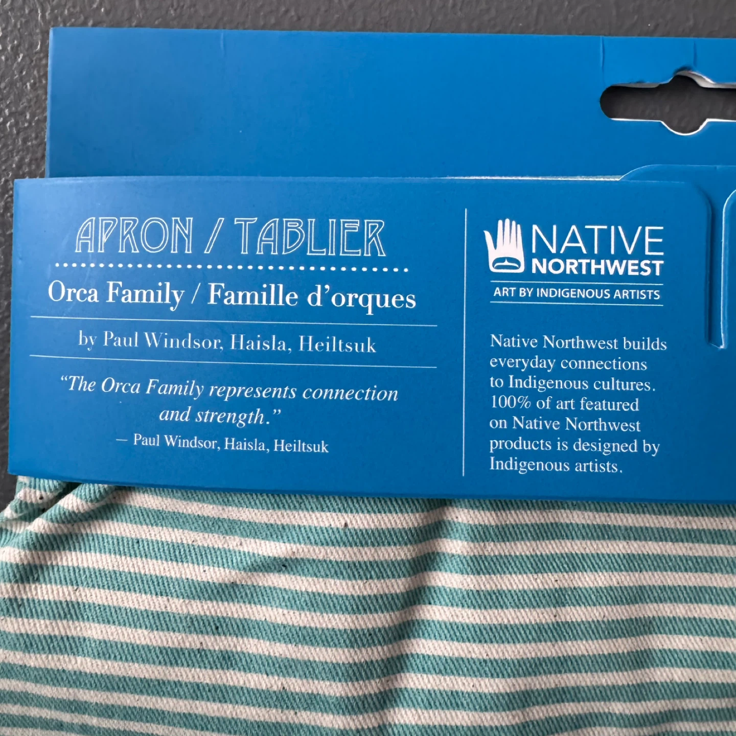 Native Northwest Orca Family Apron BNWT Adult size - photo 4