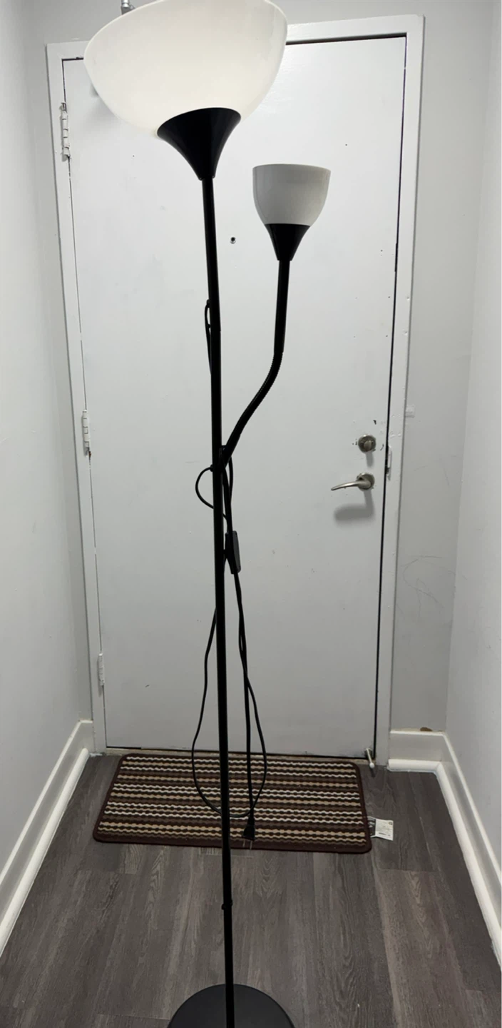 Black Double Head Floor Lamp