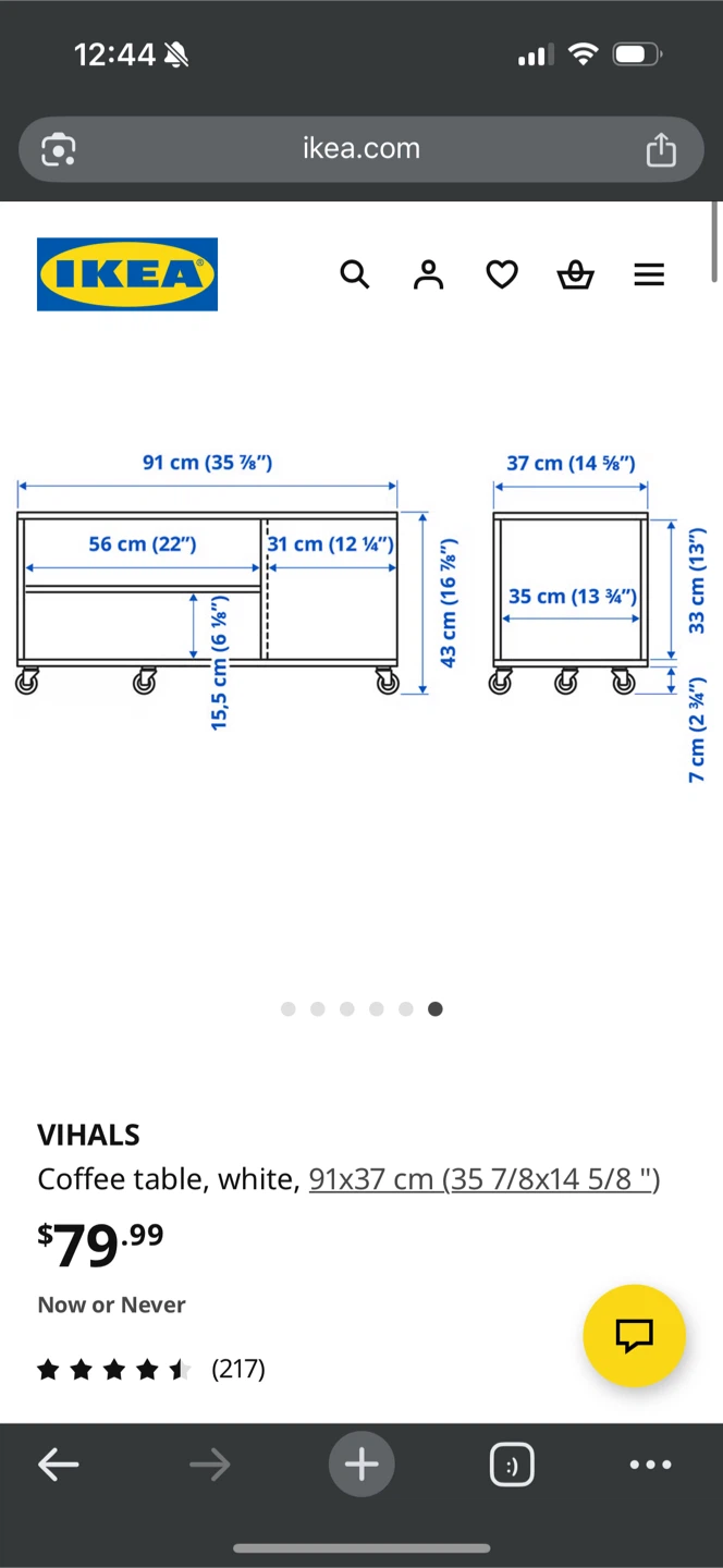 IKEA VIHALS Coffee Table - White - photo 4