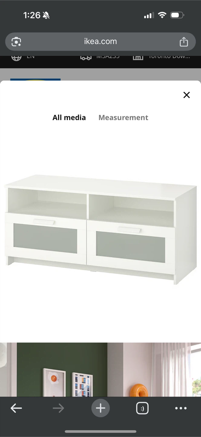 IKEA TV Stand with 2 Drawers and Shelves - photo 4