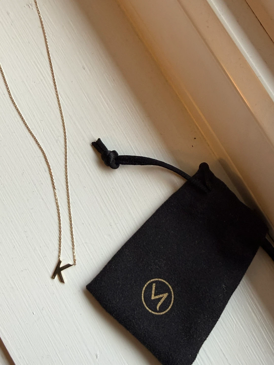 MEJURI K LETTER NECKLACE