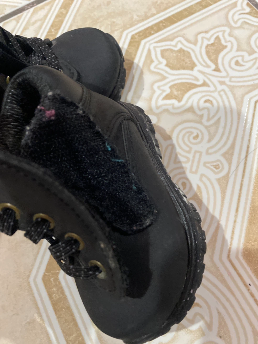 Wonder Nation Black Toddler Boots Size 3 - photo 2