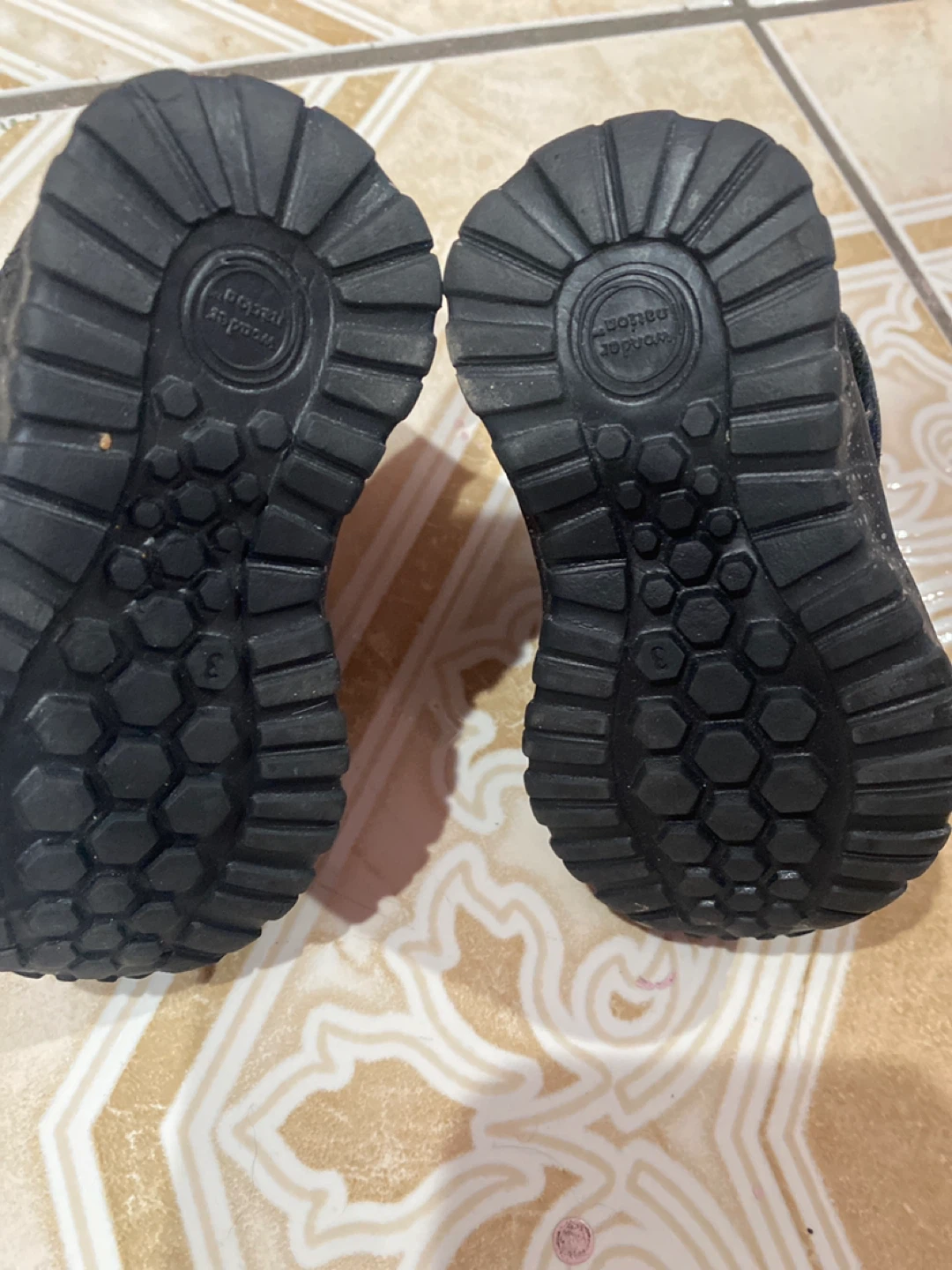 Wonder Nation Black Toddler Boots Size 3