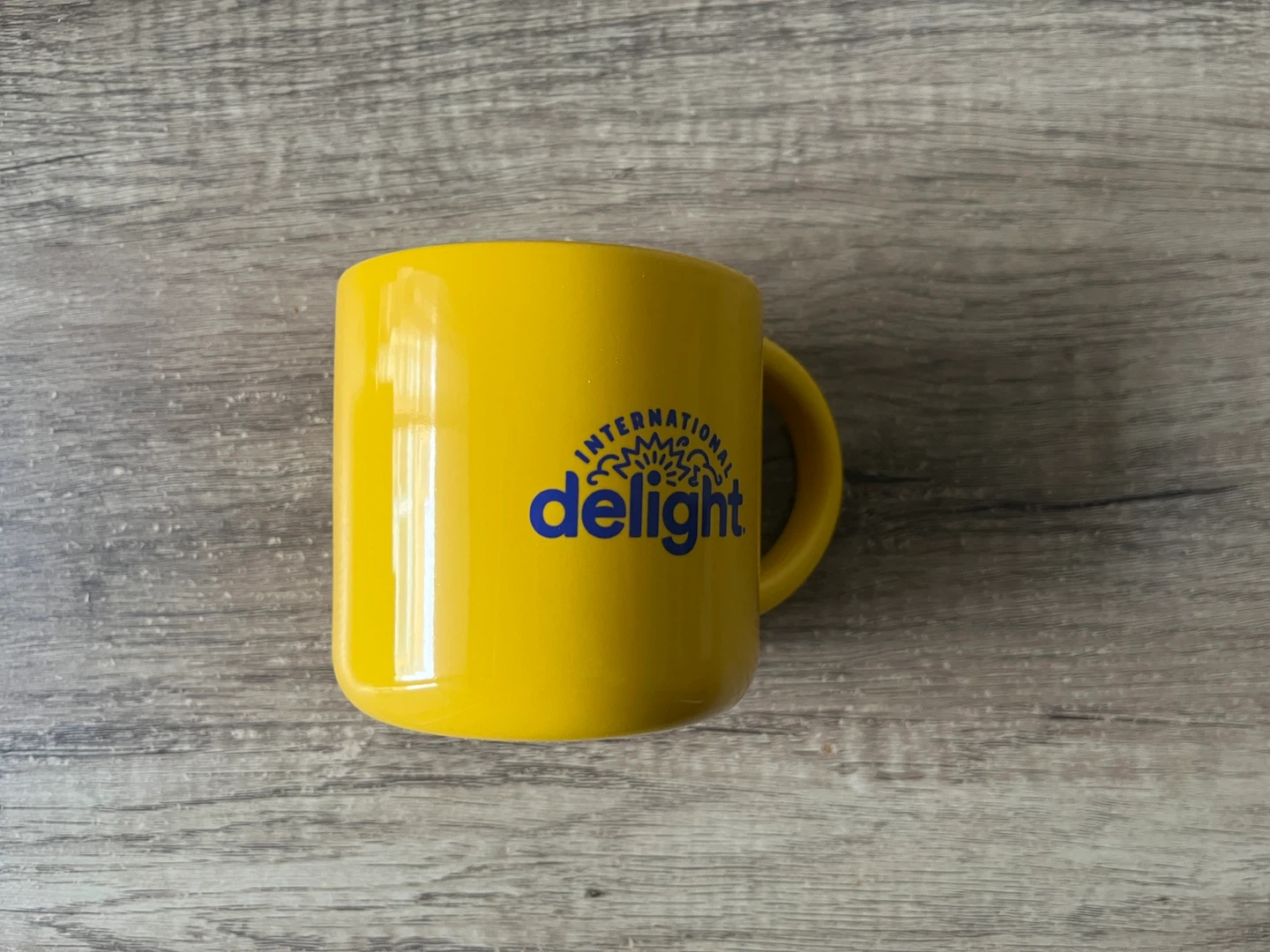 International Delight Yellow Promo Coffee Mug