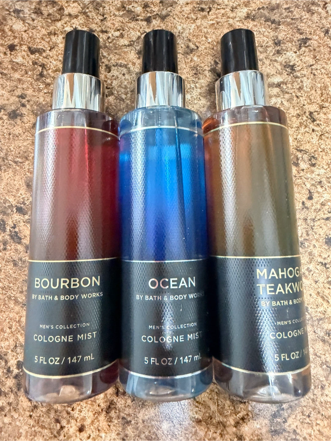 Bath & Body Cologne Mist Set (Bourbon, Ocean, Mahogany Teakwood) - photo 3