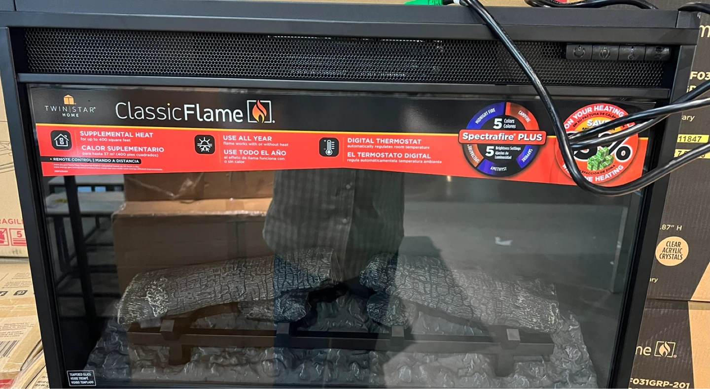 Fireplace.ClassicFlame Electric Insert - Black