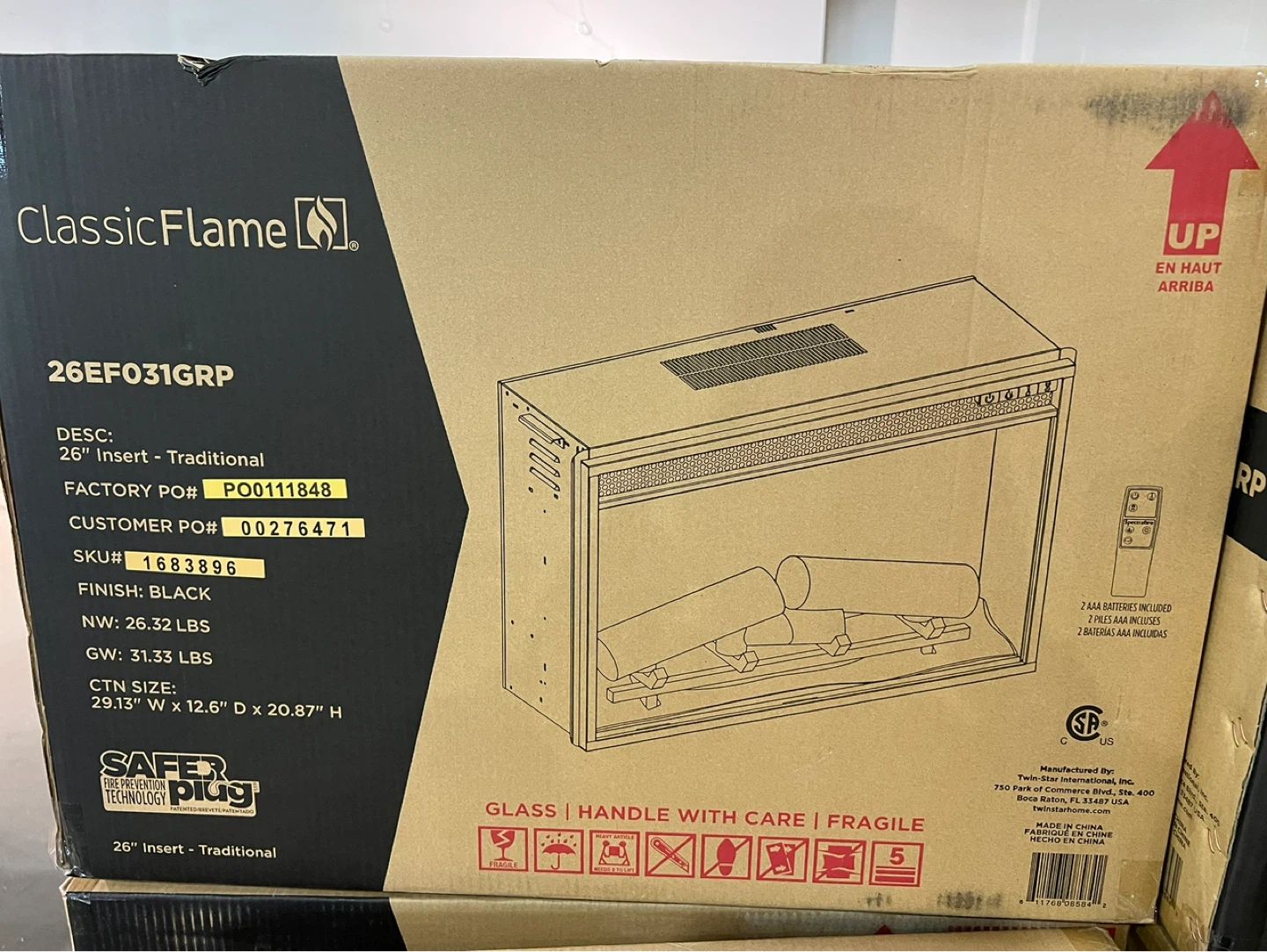 Fireplace.ClassicFlame Electric Insert - Black - photo 2