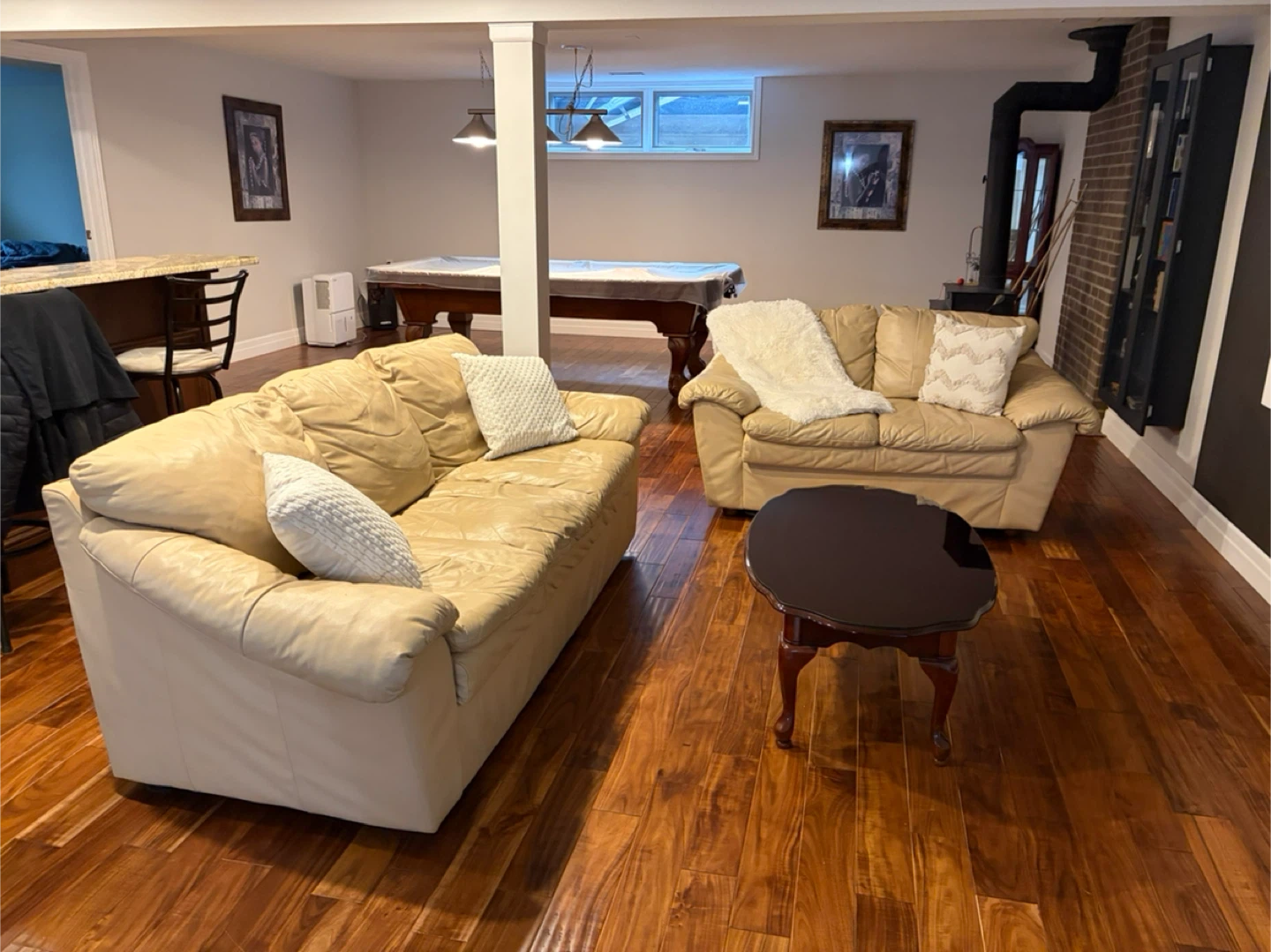 Tan Leather sofa and loveseat - photo 2