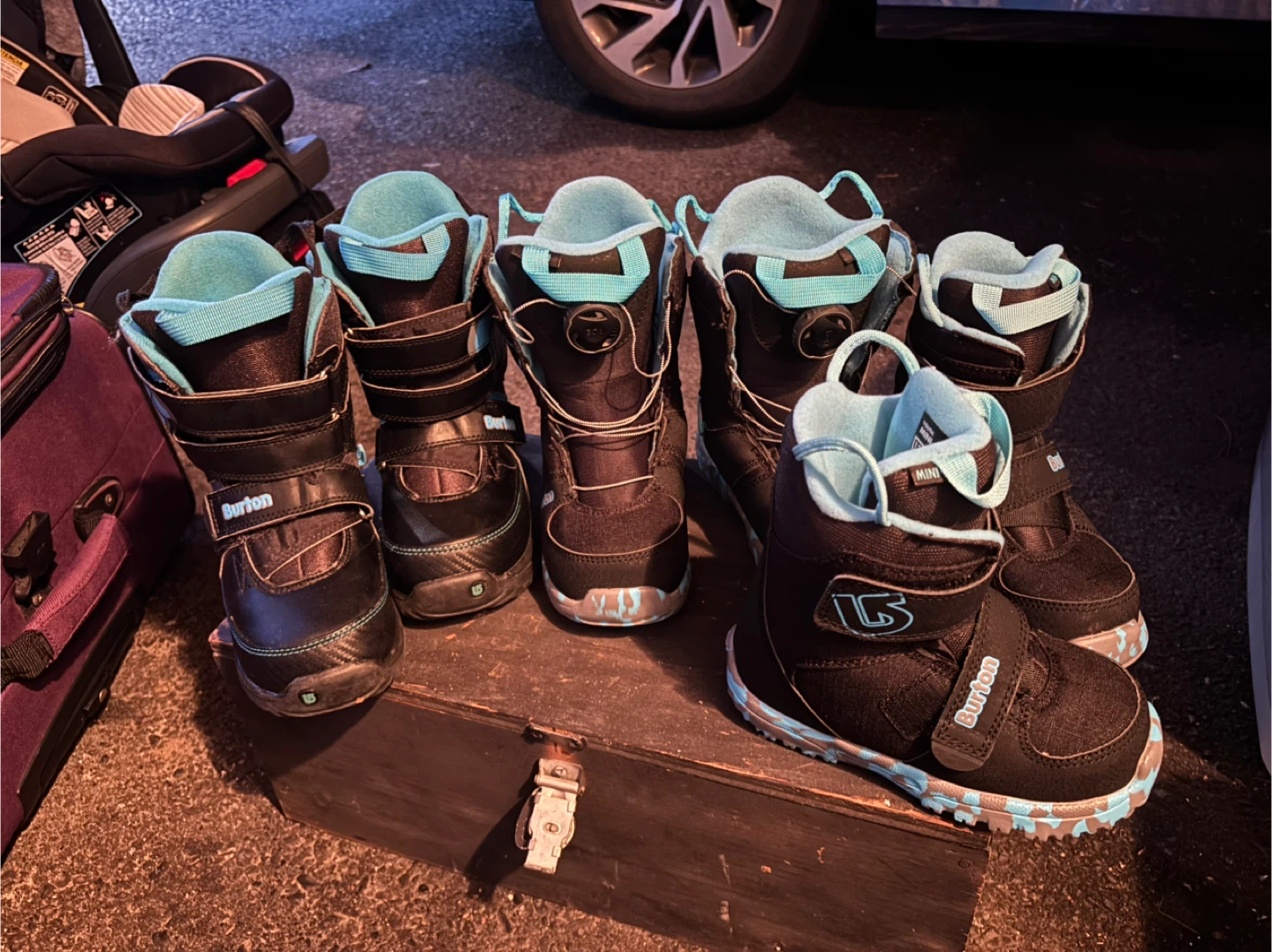 Snowboard boots for kids Burton brand new 20 dollars each