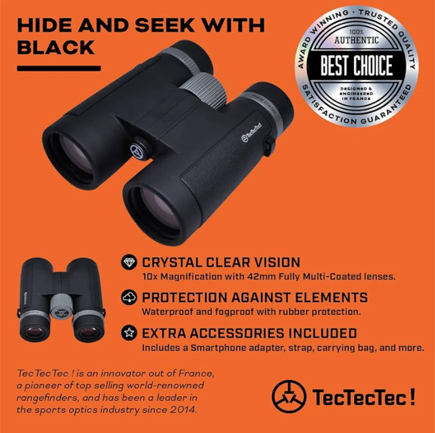 10x42 Waterproof Binoculars with Carrying Bag - photo 2