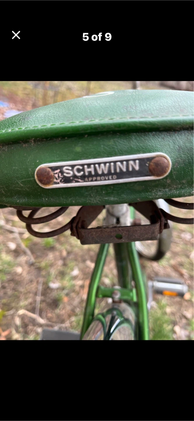 Vintage Green Schwinn Bicycle - photo 5