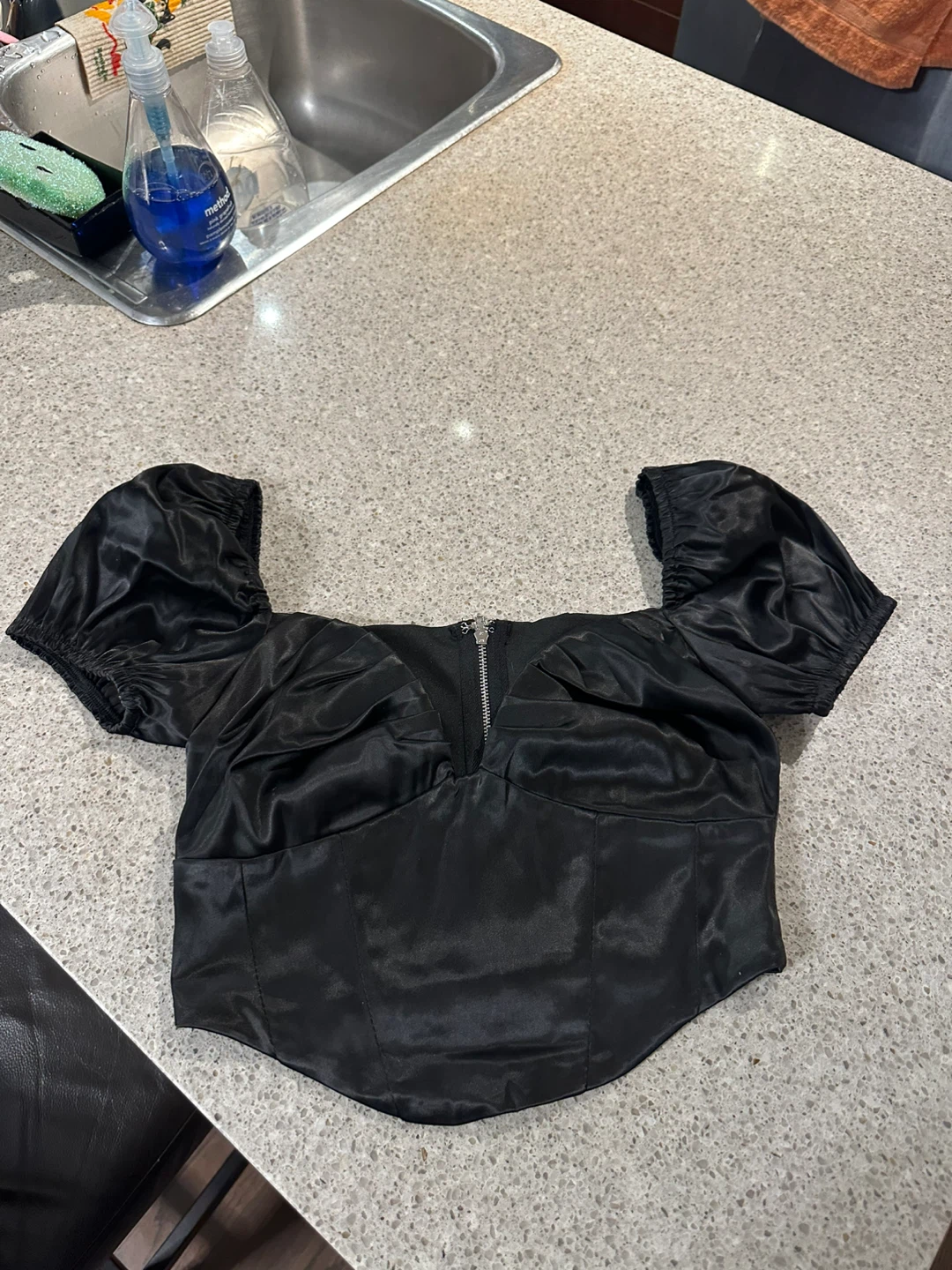 Fashion Nova Sweetheart Crop Top - Black