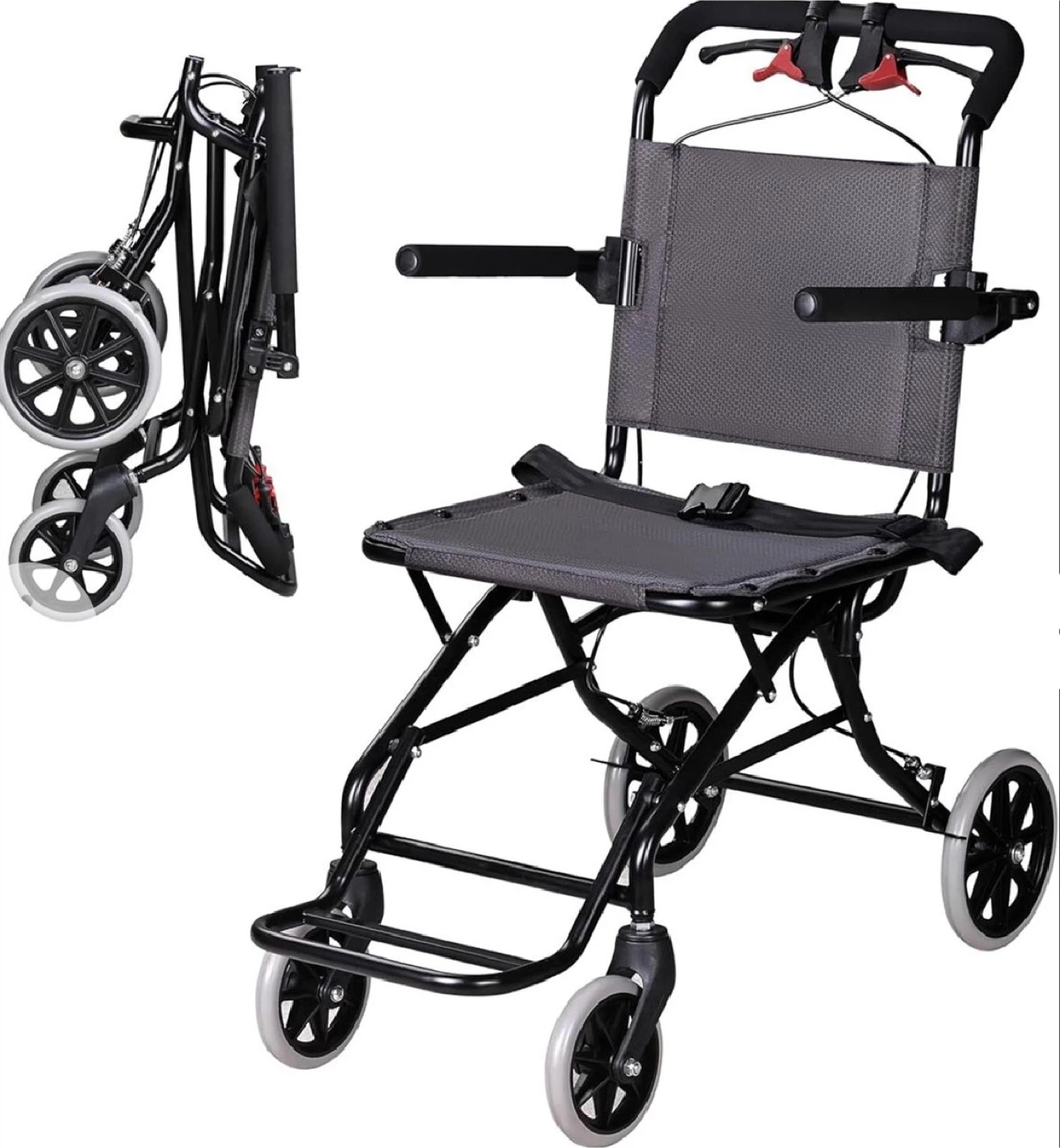 Portable Walker with Seat Neallemed wheelchair