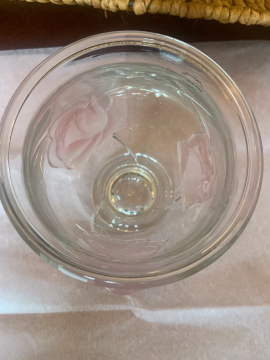 VINTAGE TELEFLORA CLEAR GLASS ROSE BUDDED VASE - photo 3