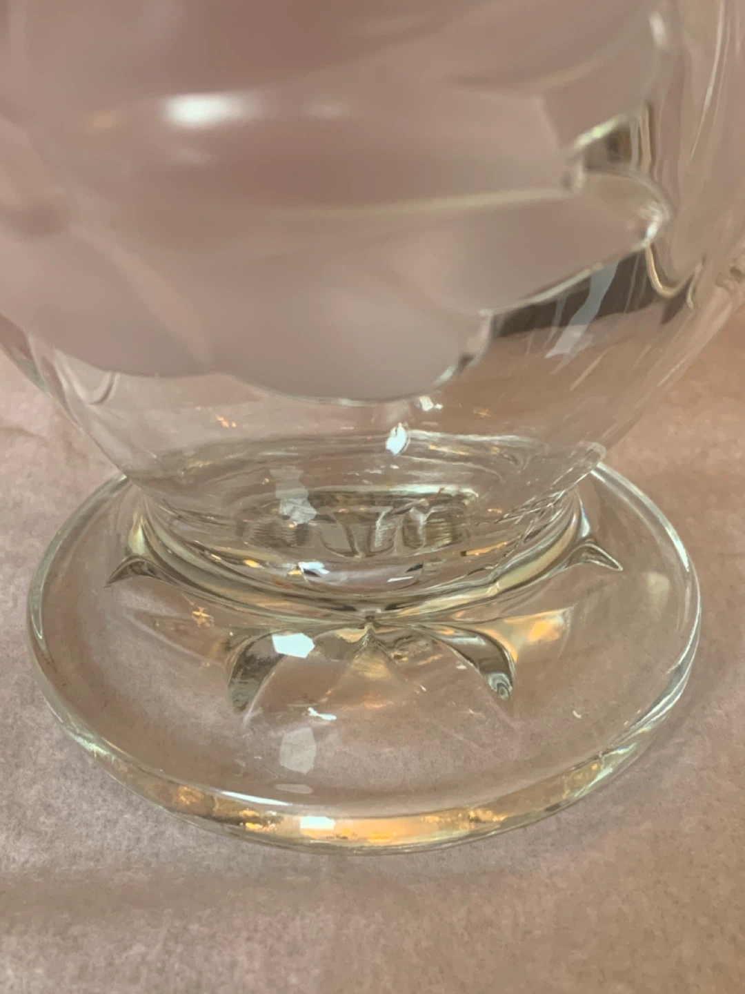 VINTAGE TELEFLORA CLEAR GLASS ROSE BUDDED VASE - photo 4