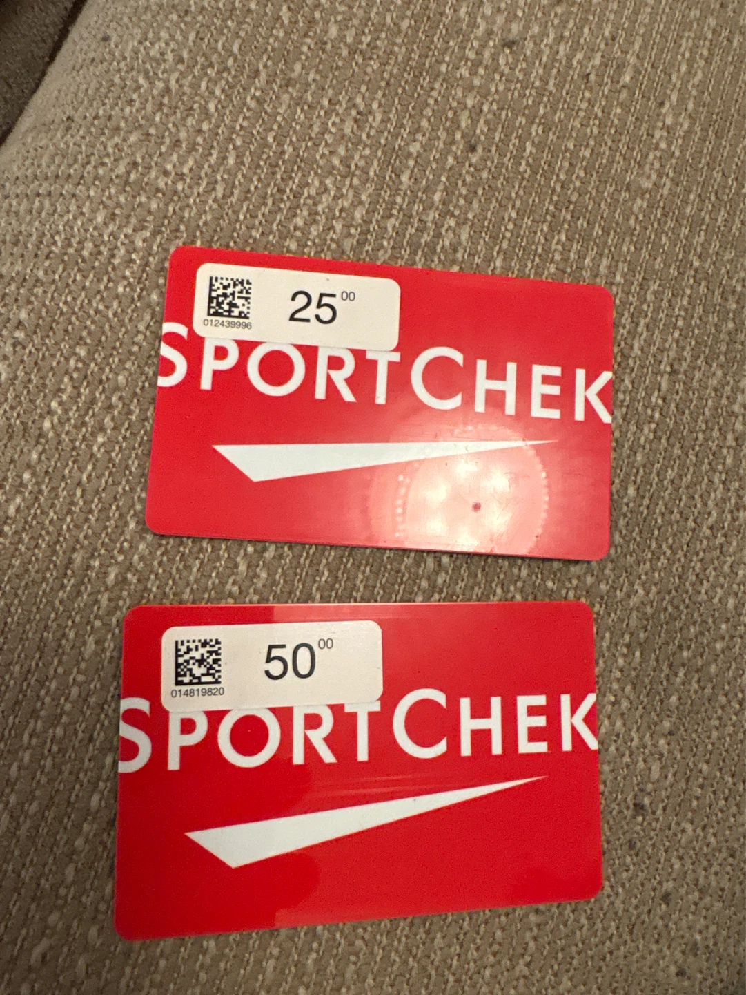 Sport Chek Gift Cards - $25 and $50