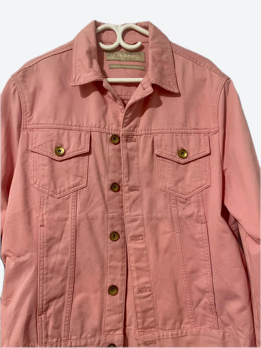 Zara Man Pink Denim Jacket