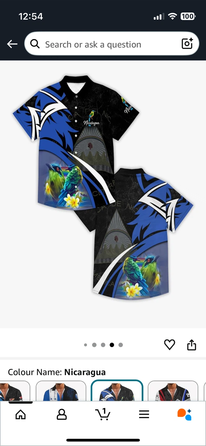 Men's Nicaragua Hawaiian Shirt - photo 2