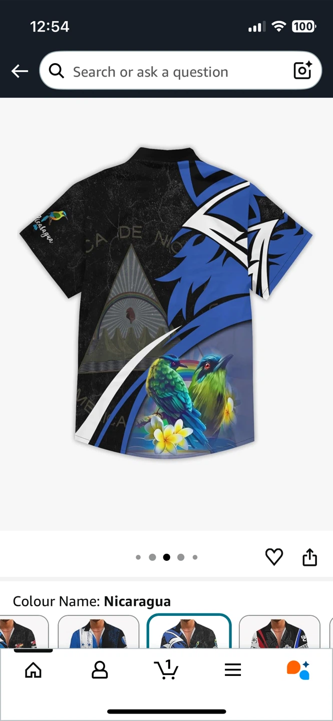 Men's Nicaragua Hawaiian Shirt