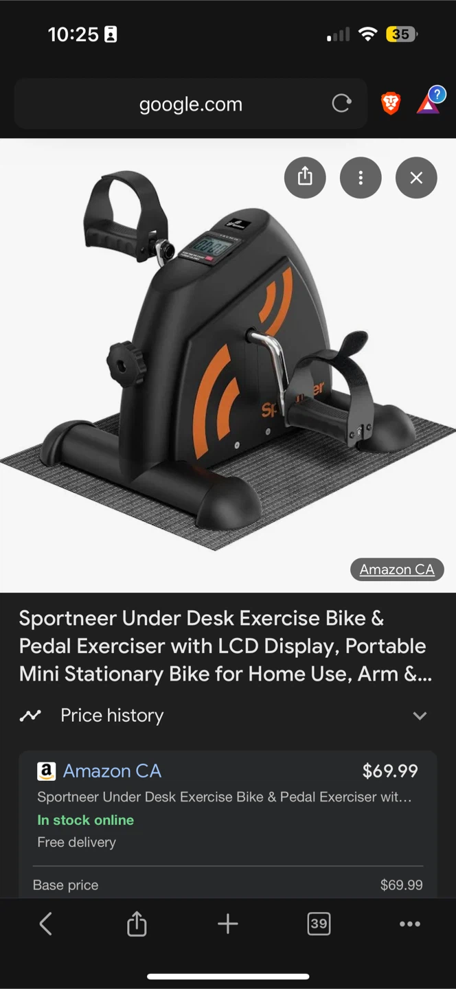 Sportneer Under Desk Bicycle / Pedal Exerciser - photo 3