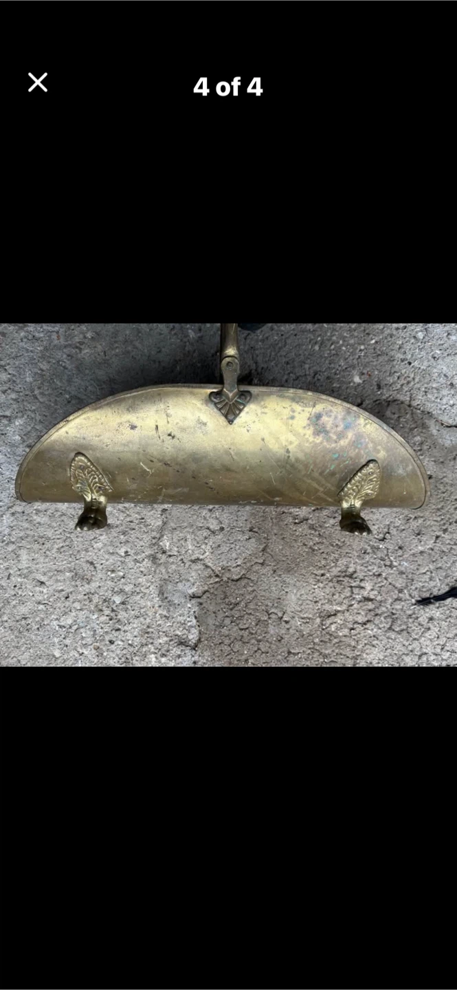 Vintage Brass Firewood holder /carrier - photo 4