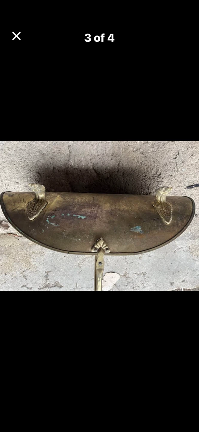 Vintage Brass Firewood holder /carrier - photo 3