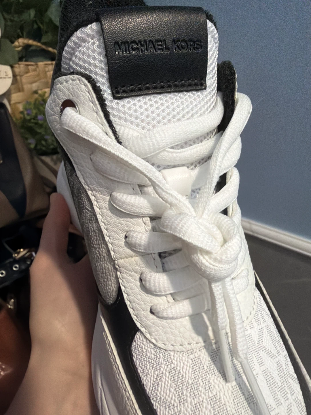 Michael Kors Women's White & Black Leather Sneakers - photo 3