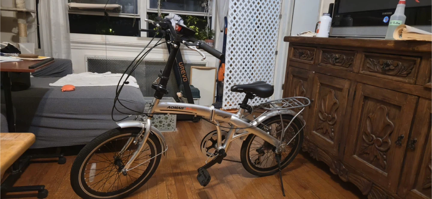 AOMAIS Silver Folding Bicycle - photo 4