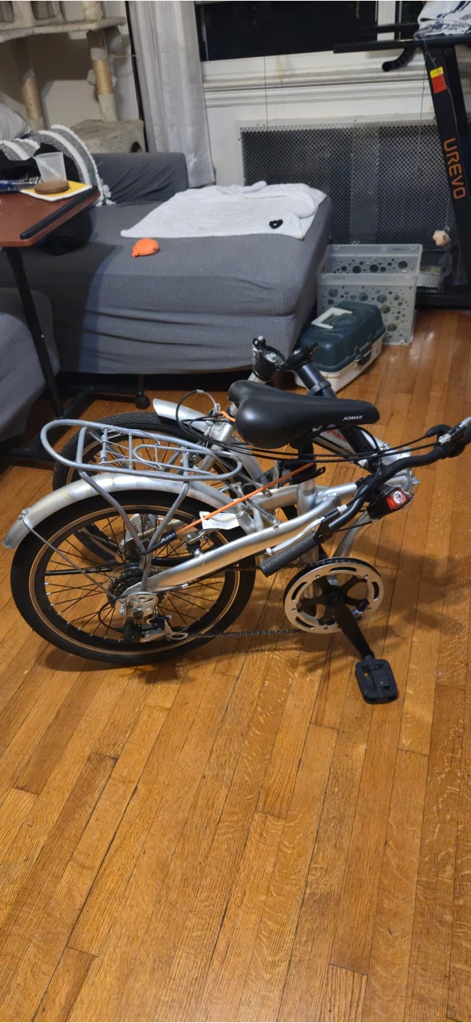 AOMAIS Silver Folding Bicycle - photo 2