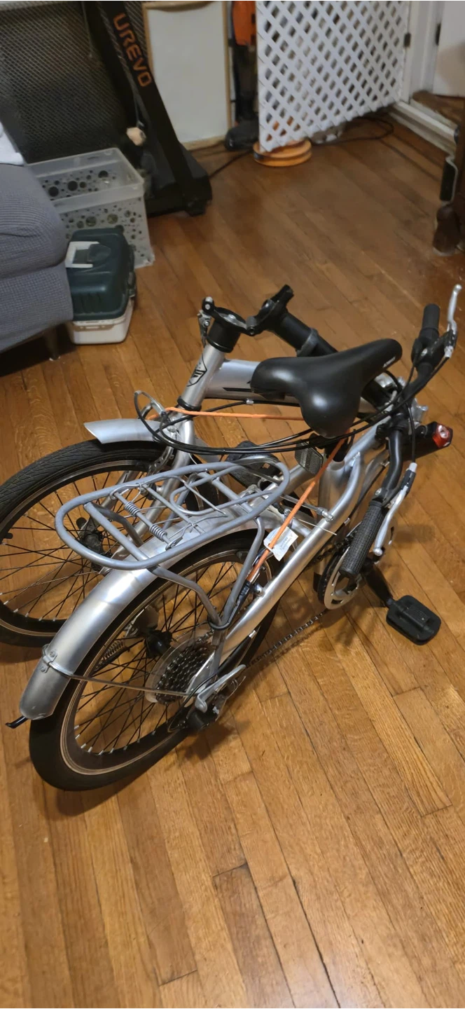 AOMAIS Silver Folding Bicycle