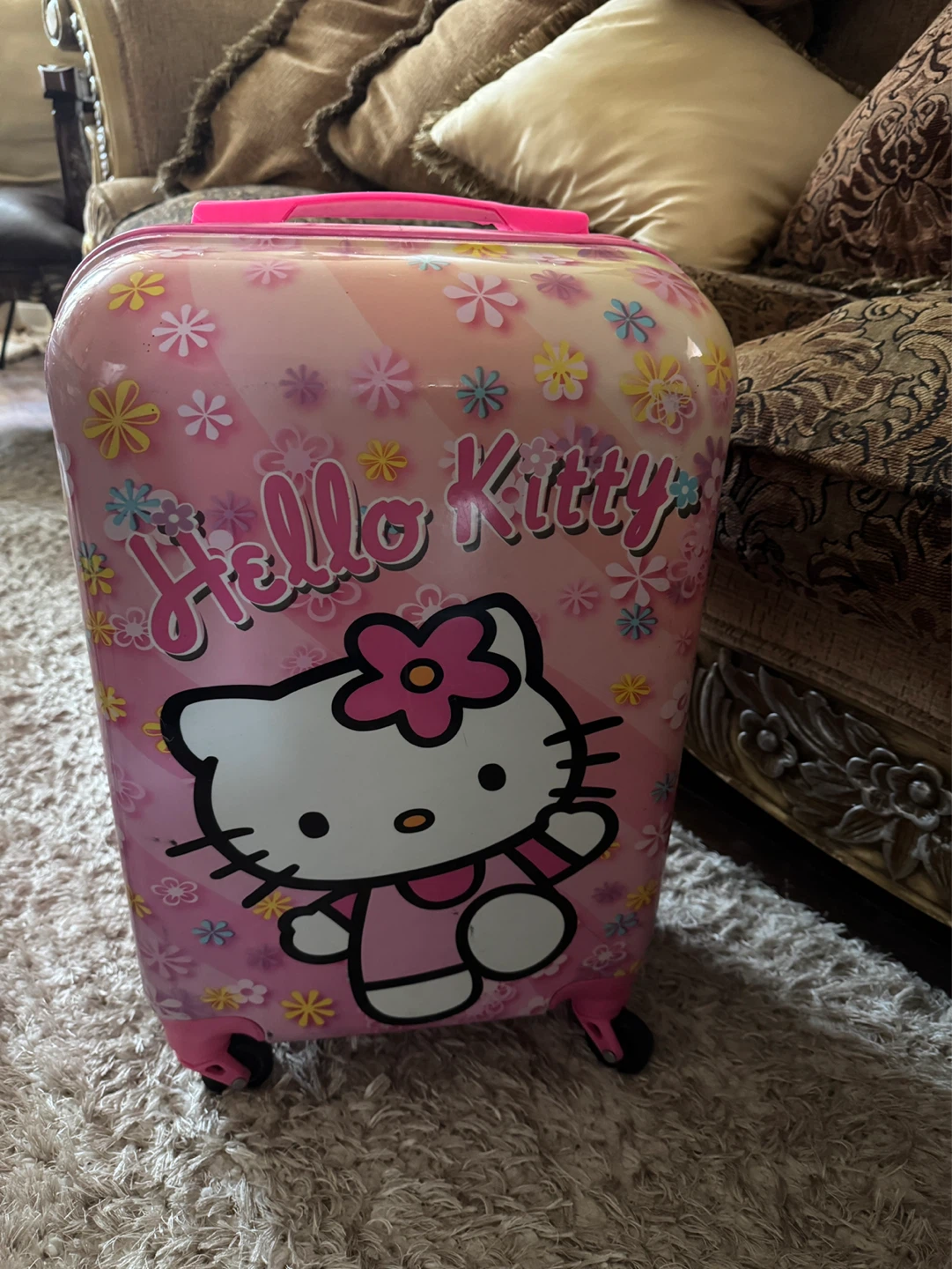Hello Kitty Pink Rolling Suitcase carry on Luggage