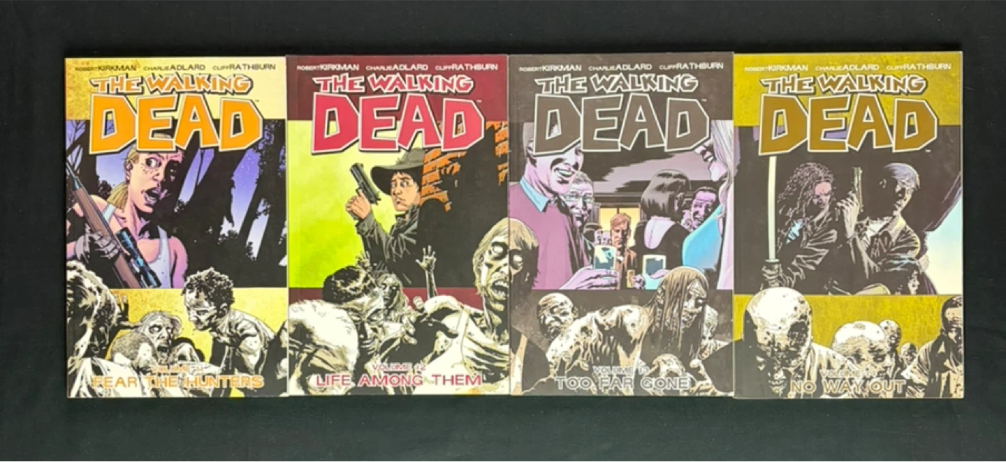 The Walking Dead Vol. 11 - 14 connecting Comic Book covers