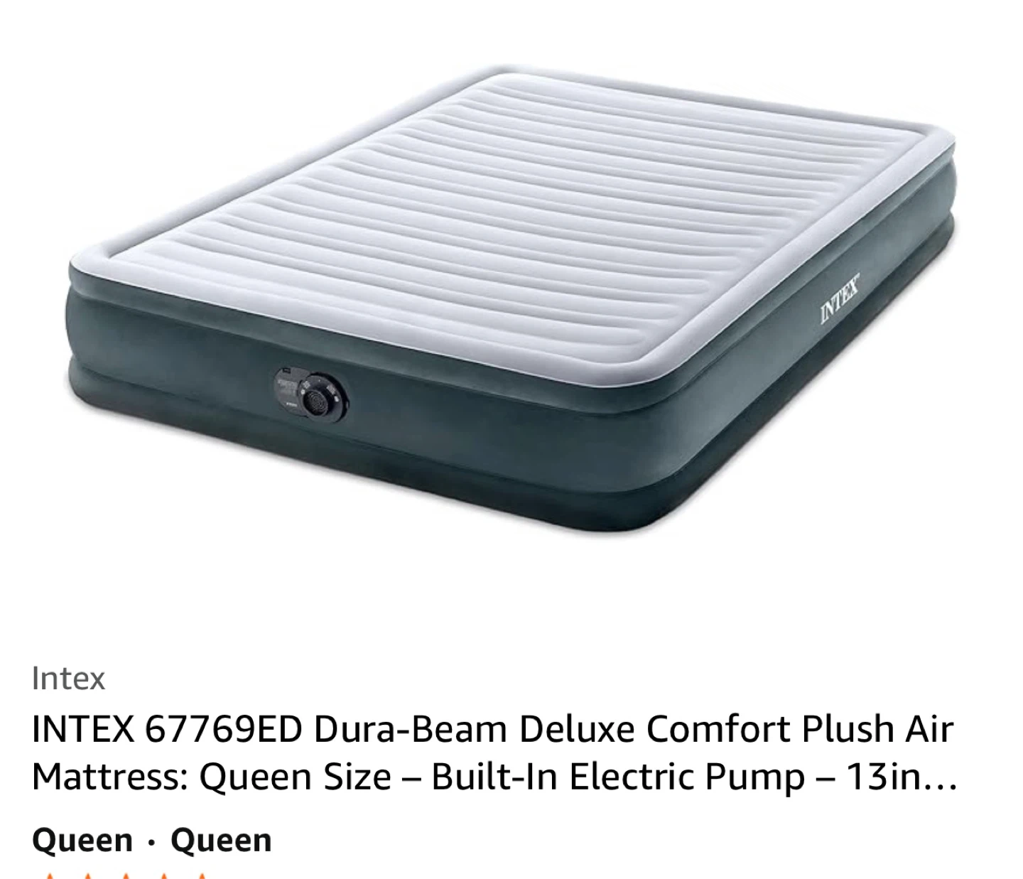 13” queen size inflatable mattress with built in electric pump - photo 3