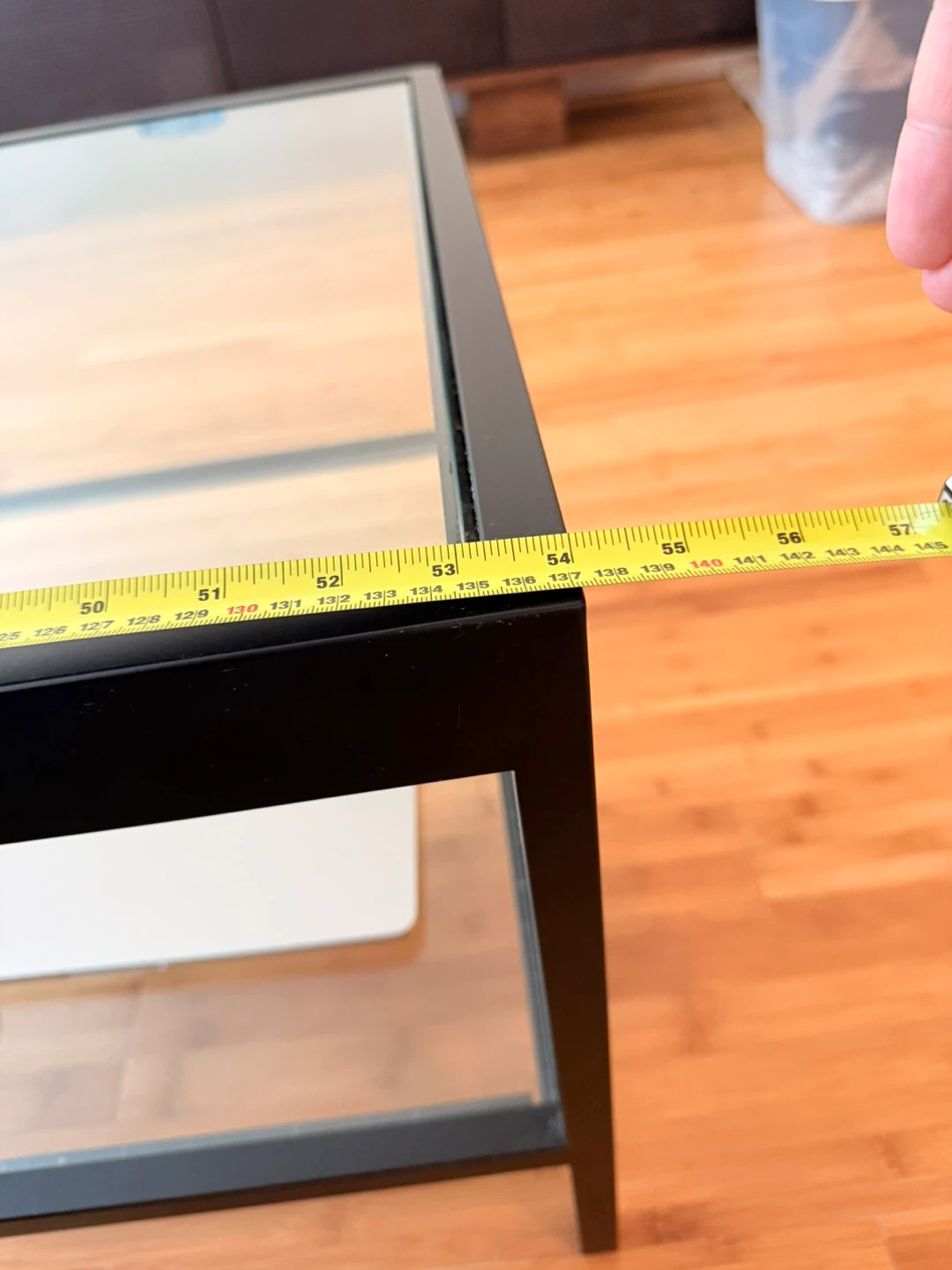 Glass Top Coffee Table with Black Metal Frame - photo 5