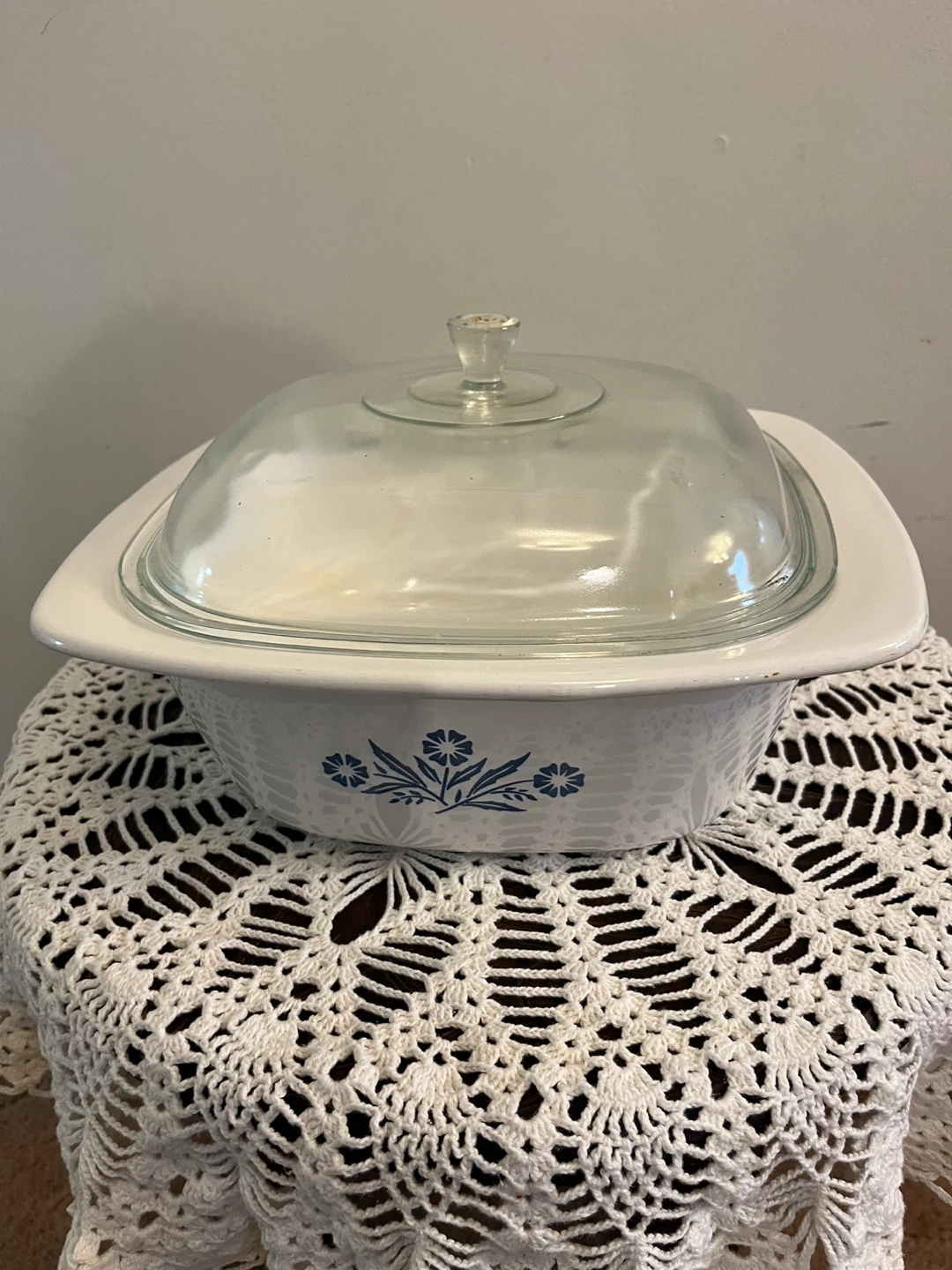 Vintage CorningWare Blue Cornflower Casserole Dish with Lid