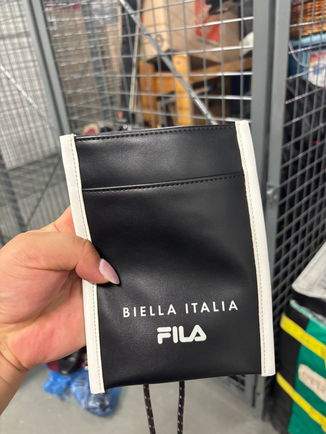 Fila Biella Italia Black & White Phone Pouch