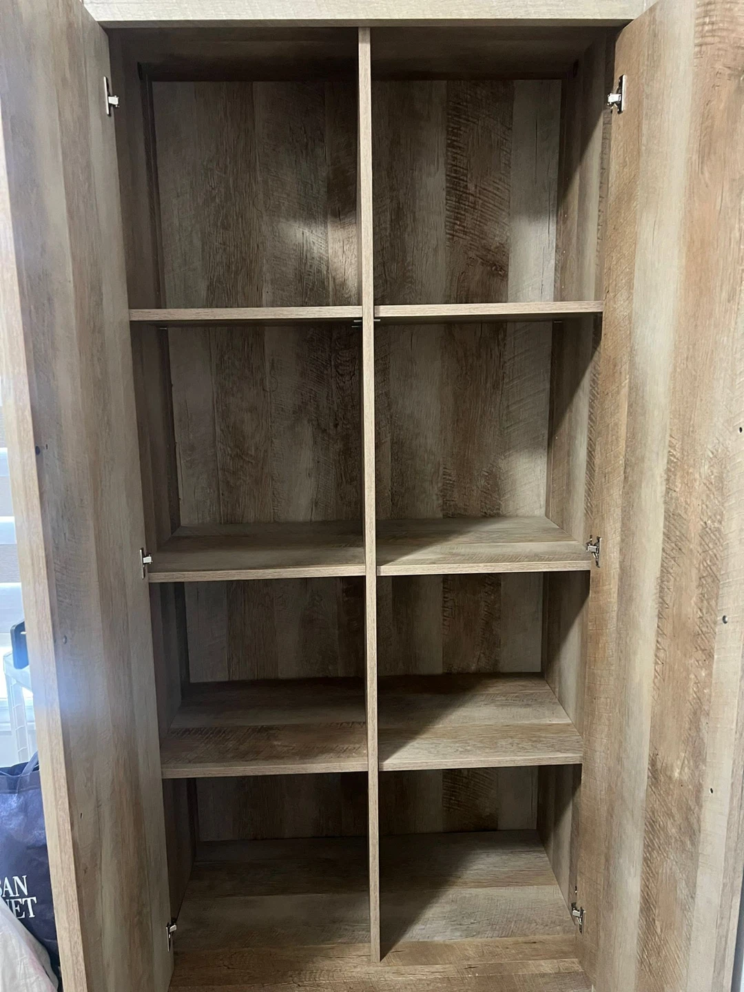6 Feet Tall, Rustic Wood Storage Cabinet with Double Doors - photo 2